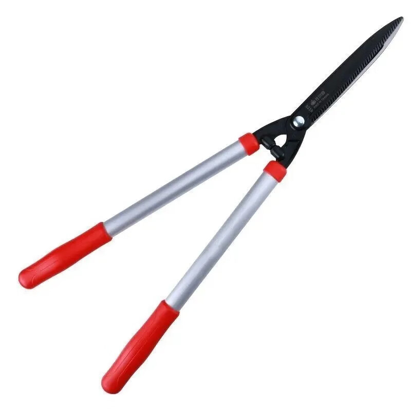 Huaiman Hedge Shears Labor-saving Large Scissors Pruning Shears Garden Lawn Flowers and Trees Pruning Tool 8218 Sawtooth Opening Regular Style