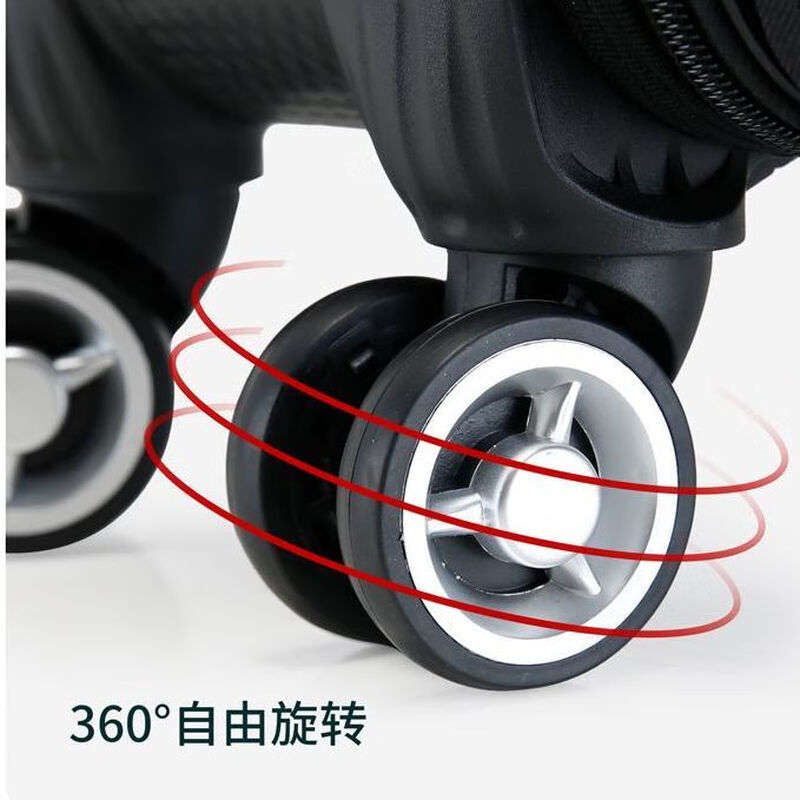 Nimense Oxford Budden chassis women's ultra-light suitcase men's business trip customized suitcase flip cover small leather suitcase horizontal style side opening 0269 black silent universal wheel 16 inches comes with dust cover for boarding