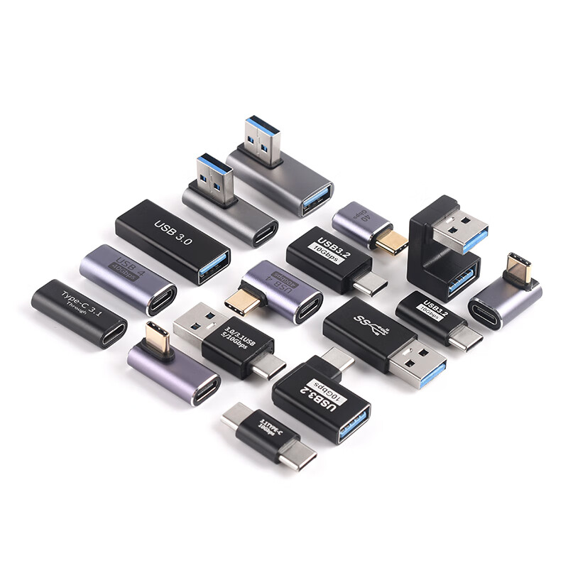 DZYJUSB Adapter Typec Male to Female Mobile Phone Tablet 40G Thunderbolt 3/4 Data Cable Extended 90 Degree L-Shaped U Type-C Male to USB3.2 Female 10Gbps No Specifications