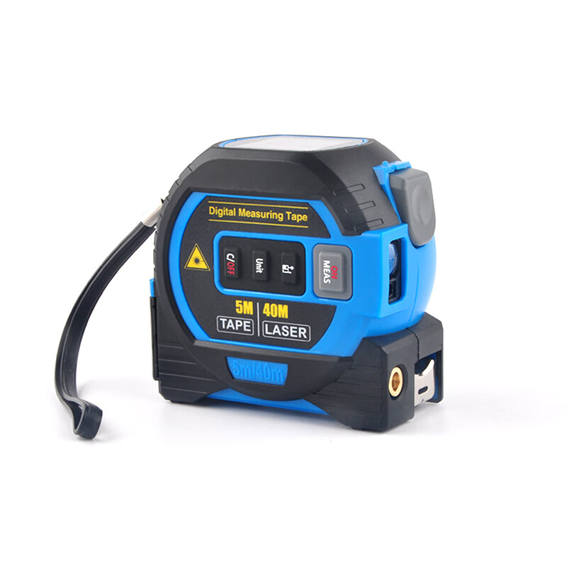 Wentai laser tape measure three-in-one range finder intelligent electronic measuring ruler steel tape measure for room measurement blue 40 meters laser range finder + cross line +