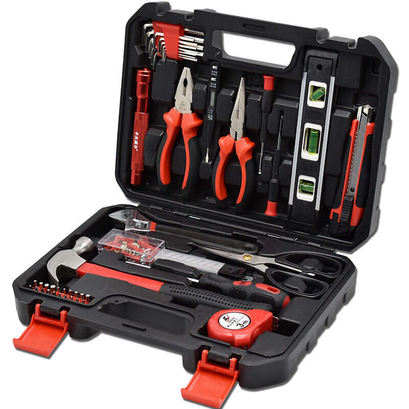 Kraftwell Household Comprehensive Tool Box Set Home Repair Hardware Tool Set Tool Storage Box 47-piece Comprehensive Tool Set H13035A