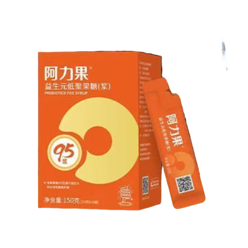 Aliguo prebiotic fructooligosaccharide 95 syrup children, pregnant women and the elderly water-soluble dietary fiber fructooligosaccharide syrup 150g 10ml*15 bags (scratch code delivery)
