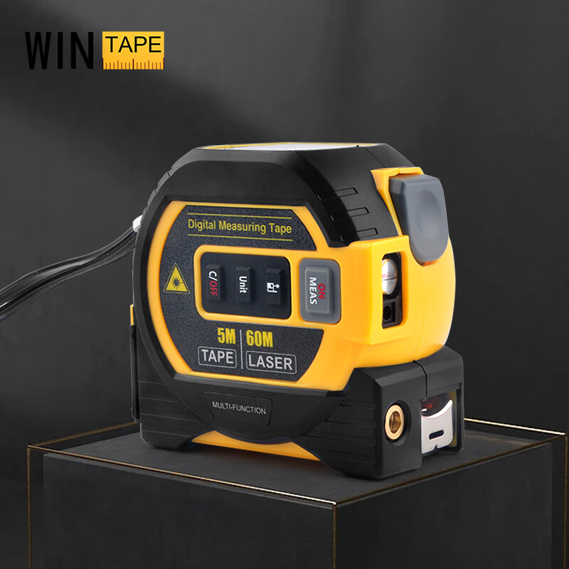 Wentai laser tape measure three-in-one range finder intelligent electronic measuring ruler steel tape measure for room measurement blue 40 meters laser range finder + cross line +