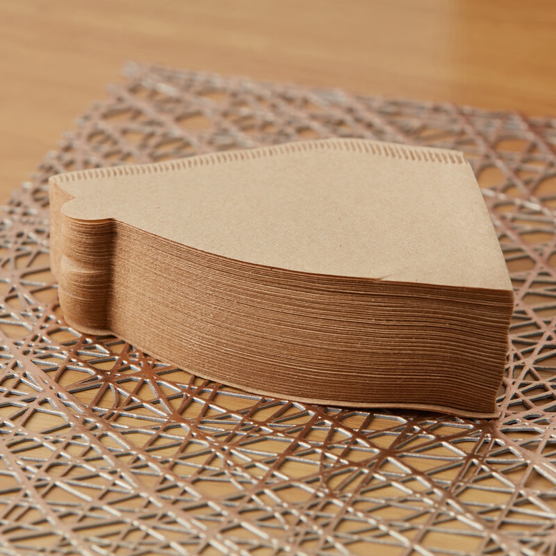 NITORI Yideli Home Furnishing Log Pulp Portable Drip Hand-brewed Coffee Powder Filter Paper Conical Trapezoid Trapezoid Wood Color 100 Sheets
