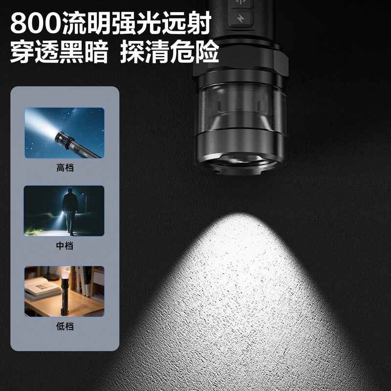 Deli safety hammer multi-functional escape hammer for car windows, one-second window-breaking artifact, glass breaker, self-defense hammer, window breaker, five-in-one multi-function flashlight safety hammer