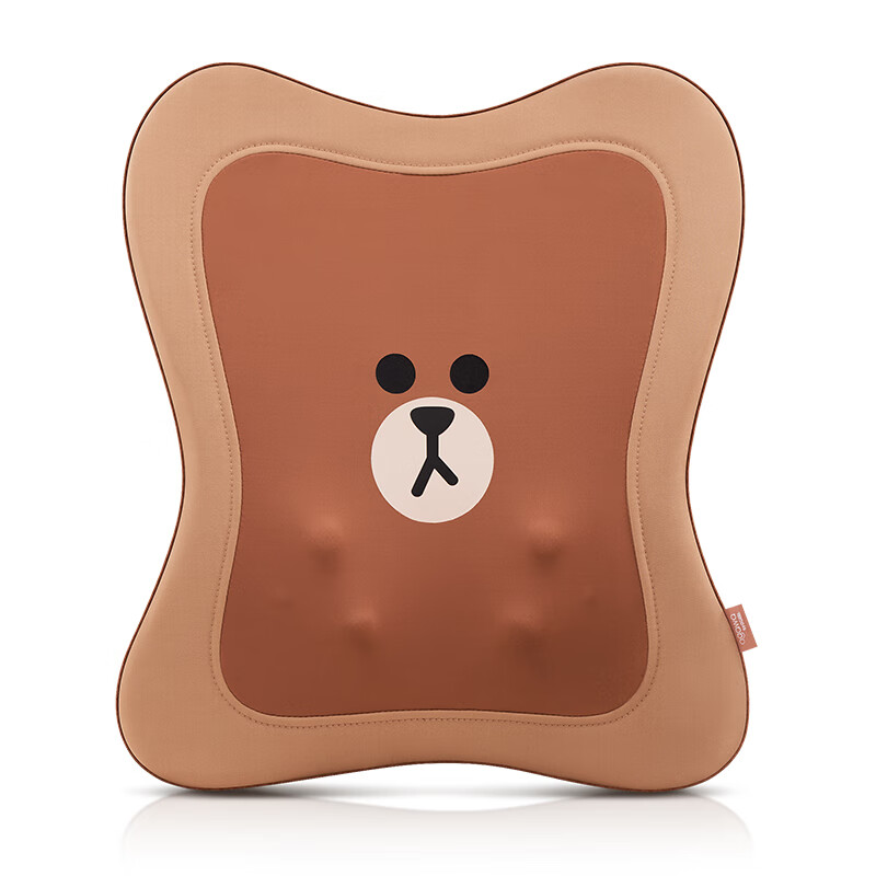 Aojiahua Waist Massager Shoulder, Cervical and Back Massager Pillow Office Full Body Hot Compress Cushion for Parents and Boyfriends Birthday Festival New Year Gift 2101S+ Brown Brown