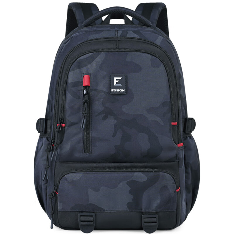 Edison inventor junior high school student bag student boy high school student large capacity backpack burden reduction spine backpack k70 camouflage black