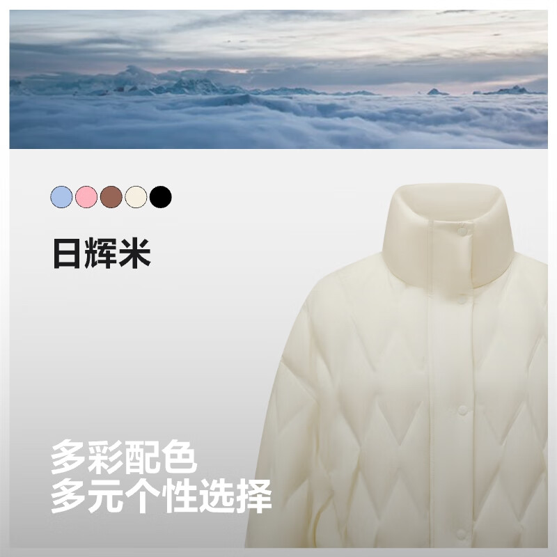 Bosideng 25 Years Down Jacket Women's Autumn and Winter 90 Fleece Thin Stand Collar Liner Slim Short Casual Versatile Jacket