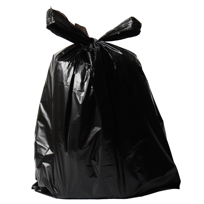 Yueda Jieli vest-type garbage bag, convenient home office storage bag, classified plastic bag, small and medium-sized cleaning bag, thickened and leak-proof, vest (32+13)*55cm black, one handful, 100 pieces