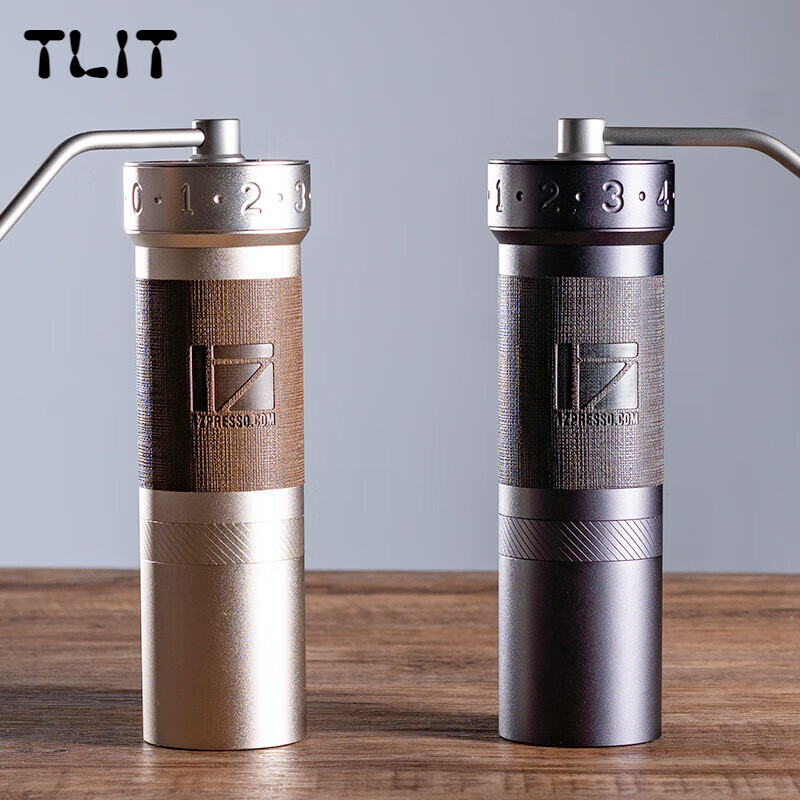 Lie Rui imported quality retro hand-cranked bean grinder from Germany, portable hand-operated coffee bean grinder ZP6 direct-adjustable large six-core platinum coffee leather version