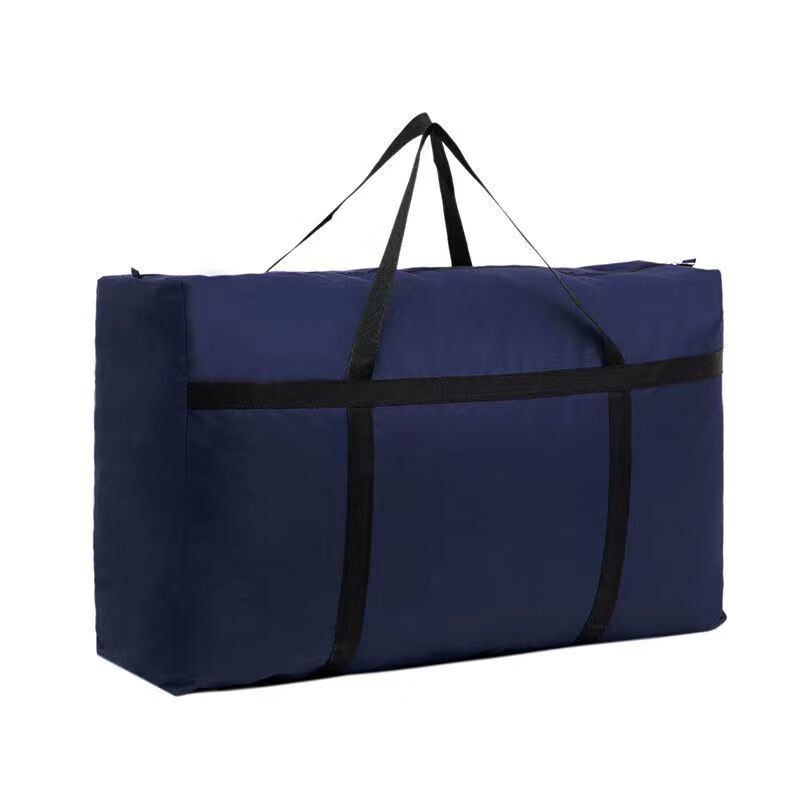 Fanque portable moving bag extra large capacity thickened Oxford cloth luggage packing bag large quilt storage bag waterproof large size 80L reinforced 70*25*46cm blue