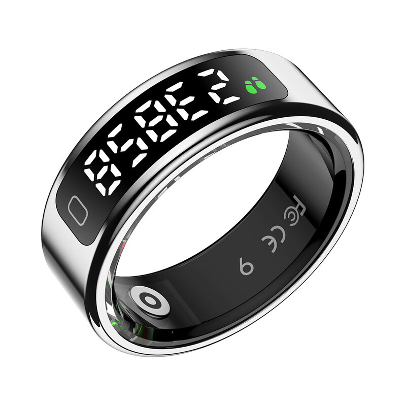 Black technology smart ring ring recitation counter health monitoring heart rate blood oxygen brush video novel page turning step counting hidden counter portable black comes with charging case first-issue fingerprint confirmation 10# finger circumference 59.6-62.1mm first-issue fingerprint
