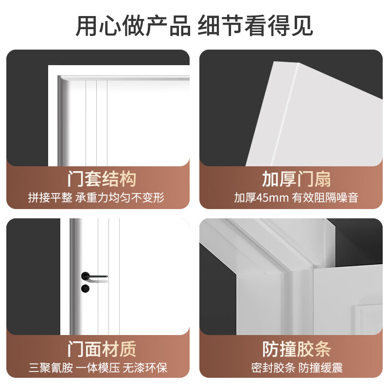 Jingtian bedroom door solid wood door with observation window chess and card room door training class kindergarten set door carbon crystal door in stock (color/style can be customized)