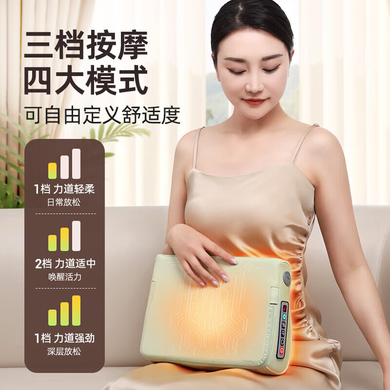 Yangtze cervical spine massager multi-function pillow, leg massage pillow, whole body shoulder, neck, waist and back hot compress, home simulation human kneading massager as a holiday gift for parents, upgraded flagship gray model, six-level adjustment + red light hot compress + deep kneading