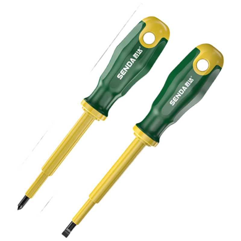 Shengda insulated screwdriver cross one word strong magnetic super hard household screwdriver plum blossom screwdriver electrician special screwdriver 5mm
