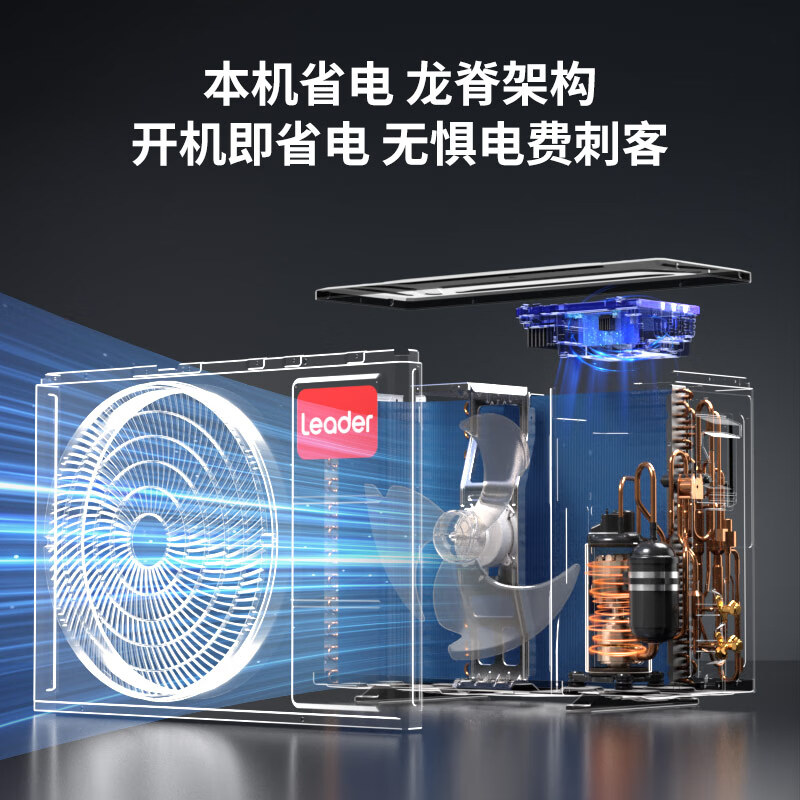 Produced by Tongshuai Air Conditioner Haier, super power-saving 1.5 HP super first-class heating and cooling inverter air conditioner hanging type double row copper tube evaporator national subsidy KFR-35GW/LA1-1