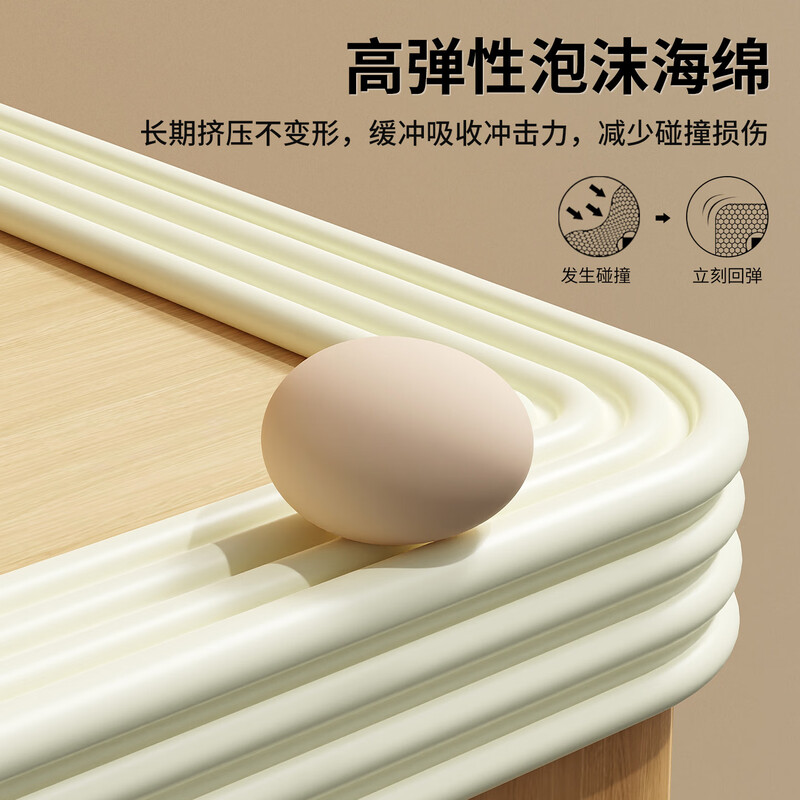 Miloqi baby beam anti-collision soft pad foam sponge cement anti-collision protective sticker stairwell bottom beam anti-collision strip W-shaped blue