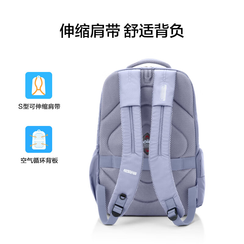 Meitu Backpack Travel Backpack Sports Bag Large Capacity Commuting Computer Bag Upgraded Version Celebrity Same Style QI5 Gray Gray