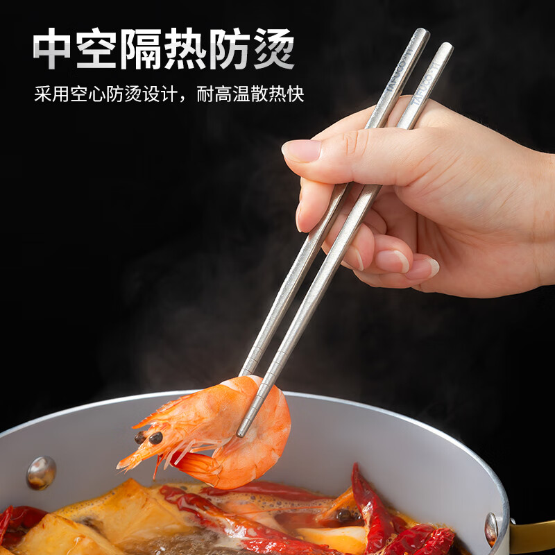 TAFUCO titanium chopsticks and spoon two-piece set pure titanium student office worker portable tableware set health food grade Z5043
