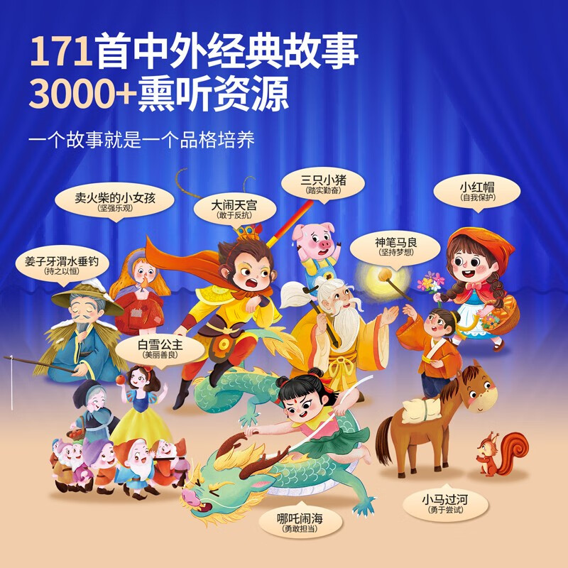 Children's Joy 365 Night Sleep Story Audio Book Finger Pointing Audio Book Andersen's Fairy Tales Grimm's Fairy Tales Idiom Stories Newly Upgraded Story Collection Audiobook Baby Early Education Story Machine Smoked Listening Machine Chinese Learning Machine One-year Gift New Year's Day Gift New Year's Gift Click to Read Audio Book Audiobook Early Education Audio Book