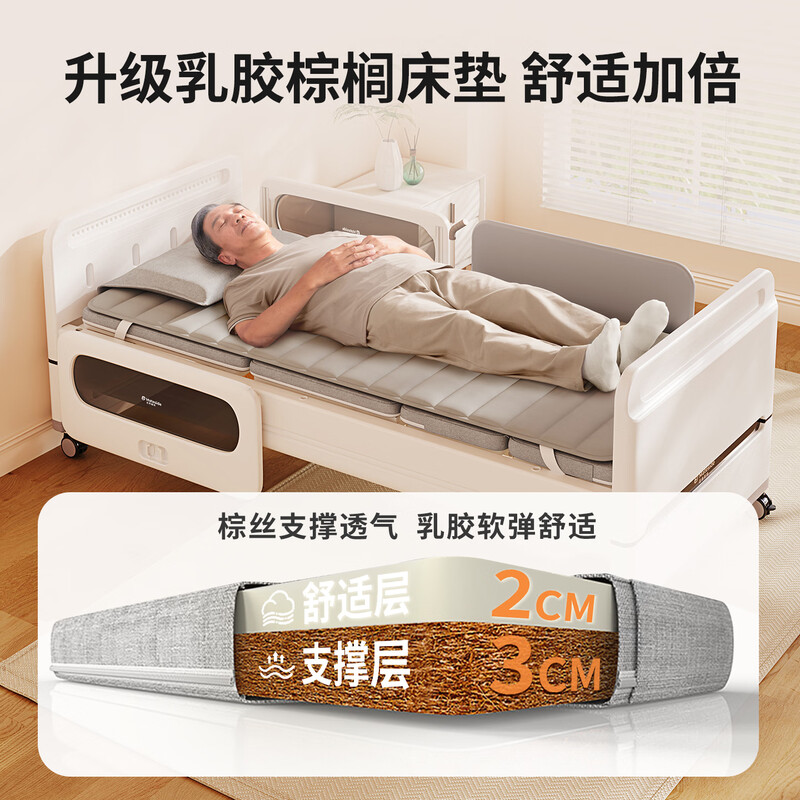 Medester electric nursing bed home elderly paralysis bed medical elderly multi-functional flushing toilet smart bed E61-2.0