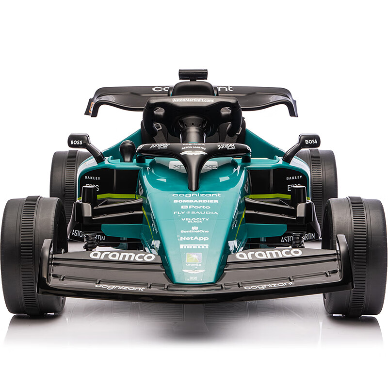 BeRica Aston Martin authorized F1 children's electric car kart remote control toy car 3-6th birthday gift