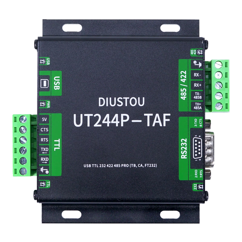 Throwing stones USB/TTL/RS232/422/485 multi-functional interconversion communication with isolated industrial-grade serial port module supports one transmission and multiple transmissions original FT232RL chip stable communication USB/TTL/RS232/422/485 interconversion communication 5 boxes