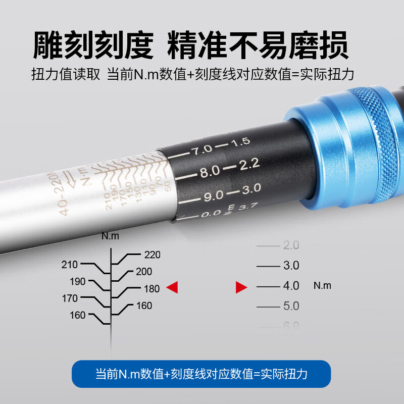 Dongcheng preset ratchet kg torque wrench motorcycle torque wrench high precision torque wrench preset torque wrench 3/4 inch 100-600N.m