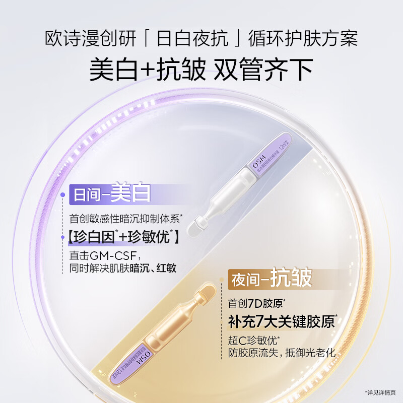 OSM (OSM) Safe 1st Polish + Small Gold Tube 1st Polish, Double Effect Line Lightening, Whitening, Collagen Firming Repair, New Year Gift