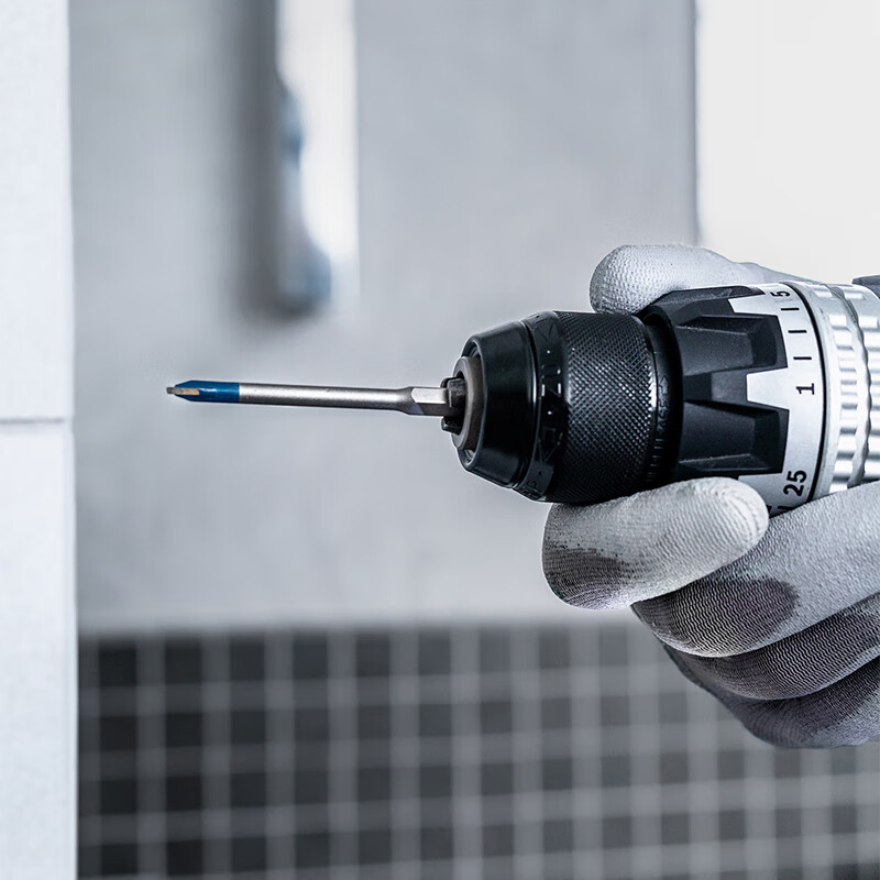 Bosch (BOSCH) electric drill bit hexagonal handle hard ceramic tile floor tile stone drilling impact drill driver machine drill bit small blue arrow 6mm