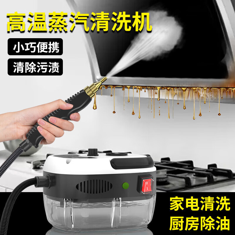 Beautiful You New Recommended High Temperature and High Pressure Steam Cleaner Kitchen Air Conditioner Fume and Oil Cleaner Car Disinfection Cleaner Car Washing Machine White Touch Screen Model 1000ml Basic Set National Standard 220V