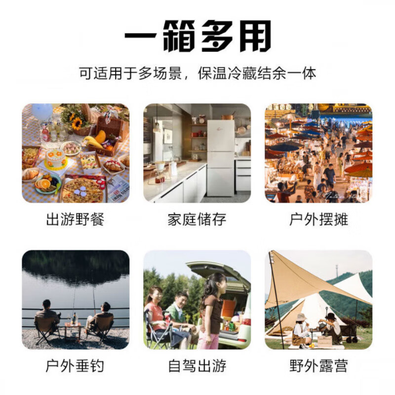 Insulated box cooler outdoor camping ice car-mounted fresh-keeping commercial stall breast milk food portable ice bucket blue 12L (free ice bag and ice box)