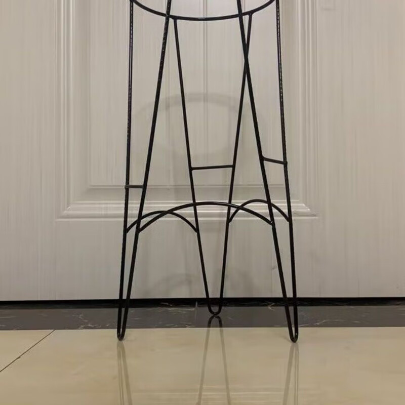 Household trash can heightening bracket kitchen living room office creative durable bend-free paint craft shelf shelf black height 50 caliber 22