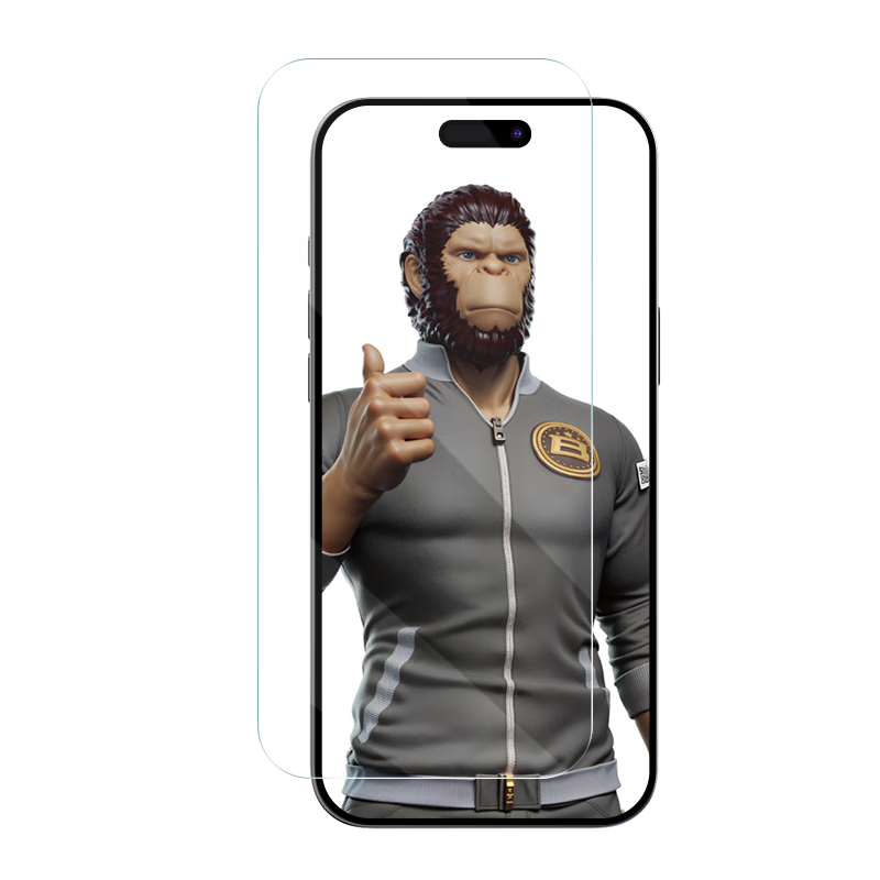 Mr. Blue Monkey is suitable for Apple 17Pro/16pro fully transparent tempered film iphone17/16pro mobile phone film high-definition edgeless mobile phone protective film