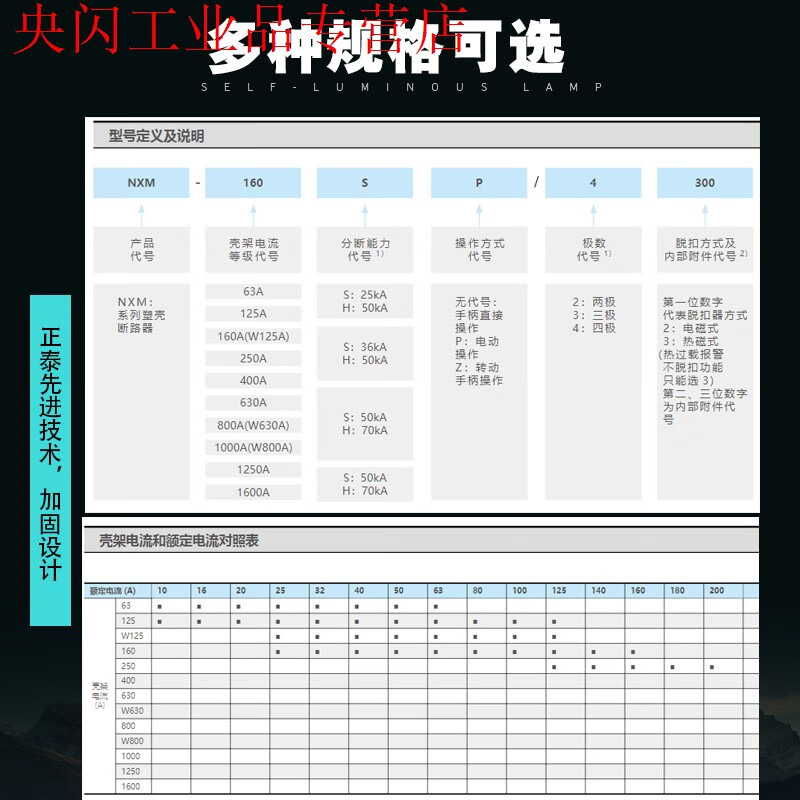 Chint NXM plastic case circuit breaker switch Kunlun NM1 air switch 631252252100250A63 160A 3P