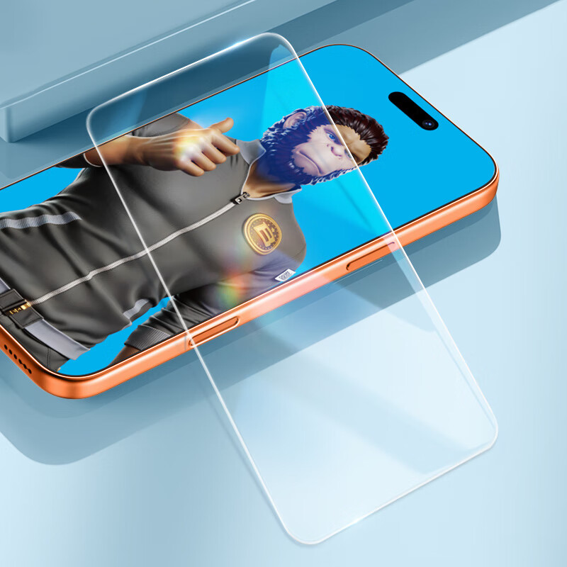 Mr. Blue Monkey is suitable for Apple 17Pro/16pro fully transparent tempered film iphone17/16pro mobile phone film high-definition edgeless mobile phone protective film