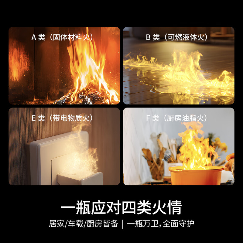 ONEWEI SAFETY car fire extinguisher small car dealer special water-based household portable fire extinguisher national fire protection 3c certification