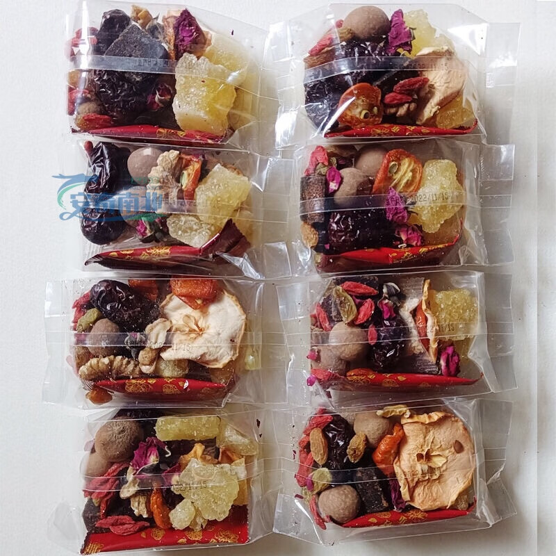 Food Huai Ningxia Babao Tea Rose Sauce Gaiwan Tea Sanbaotai Yinchuan Specialty Authentic Handmade Babao Tea Wolfberry Health Tea Authentic Traditional Old Flavor Babao Tea 600g 75g*8 bags with rose sauce