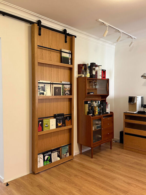 Cat Barn Door Bookshelf Door Solid Wood Hanging Rail Door Bathroom Sliding Door No Bottom Rail Ghost Door Kitchen Sliding Door Customized Others Contact Customer Service