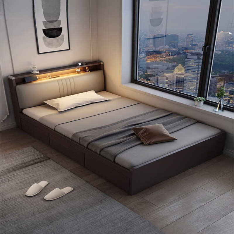 Xianqingyashe solid wood bed 1.8m