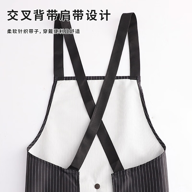Aomeiyou cooking apron 2025 new home kitchen waterproof and oil-proof work clothes women's apron catering blue