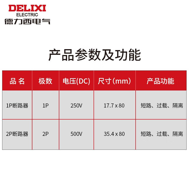 Delixi Electric DC air switch battery car air switch 1P DC circuit breaker DZ47sZ 63A