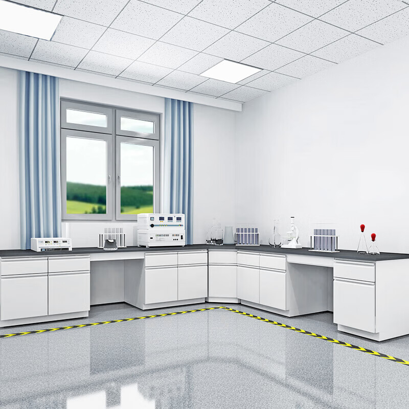 Corini all-steel experimental bench laboratory workbench 4000*750*800mm physical and chemical plate high temperature resistant acid and alkali testing operating table experimental table can be customized can be customized