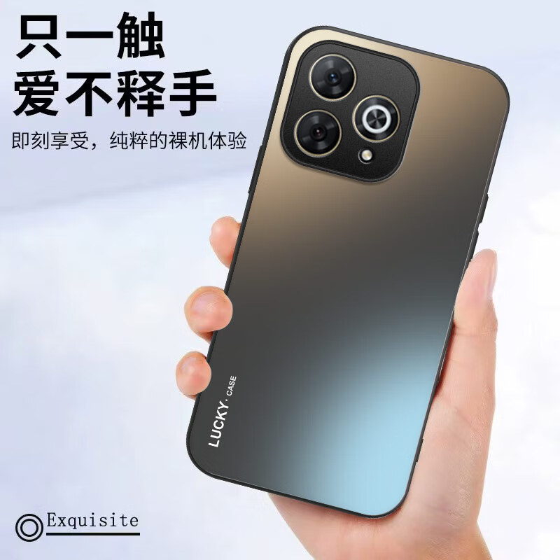 Dusty area suitable for Hi Enjoy 80Pro mobile phone case SHR-AN00 new frosted soft edge Huawei protective cover lens all-inclusive anti-fall Huwei shell anti-fingerprint wear-resistant high-end men and women graphite black-LUCKY CASE AG skin feel matte Hi Enjoy 80Pro
