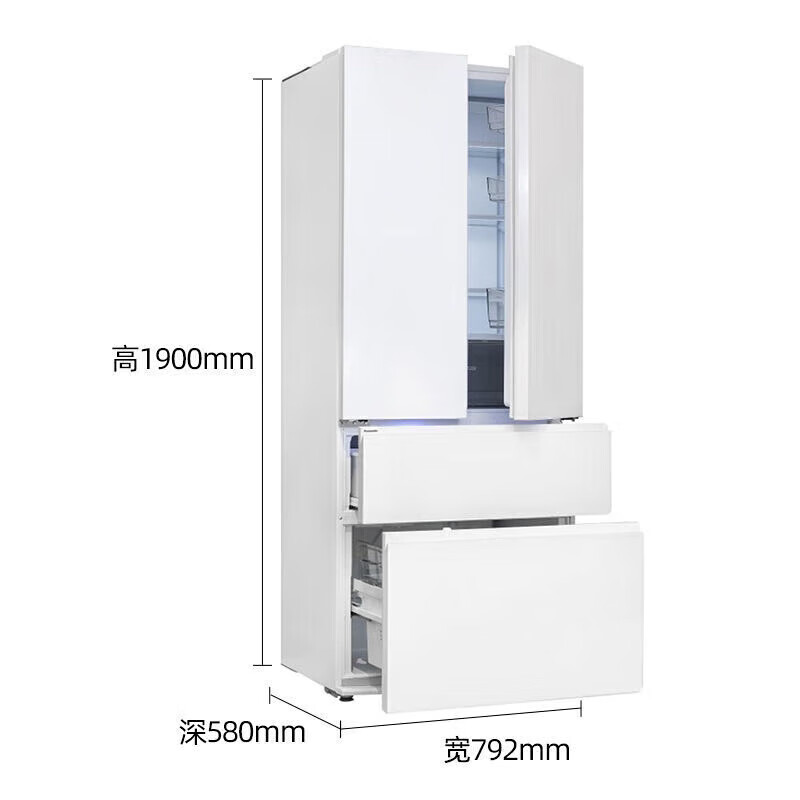 Panasonic NRW472BFX zero-embedded multi-door slate wide temperature variable intelligent humidity control automatic ice refrigerator N