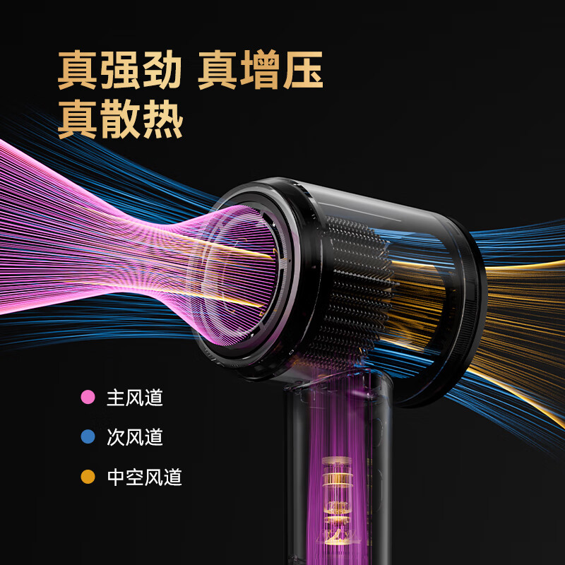 Beijing-made beauty hollow high-speed hair dryer Pro2 gray 1.9 billion plasma hair dryer household mute negative ion high-power hair dryer birthday gift for women