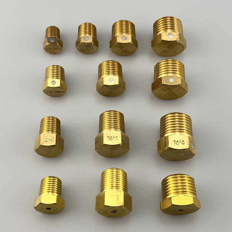 Air conditioning unit copper fusible plug insurance safety bolt 76 degree 100 degree tube shell condenser 2 points (ZG1/4) ordinary fusible plug 1 piece
