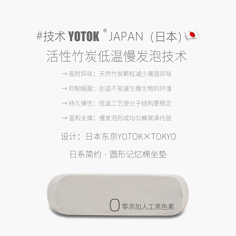 YOTOK Japanese genuine memory foam round cushion futon fart cushion round stool chair cushion floor tatami bay window cushion