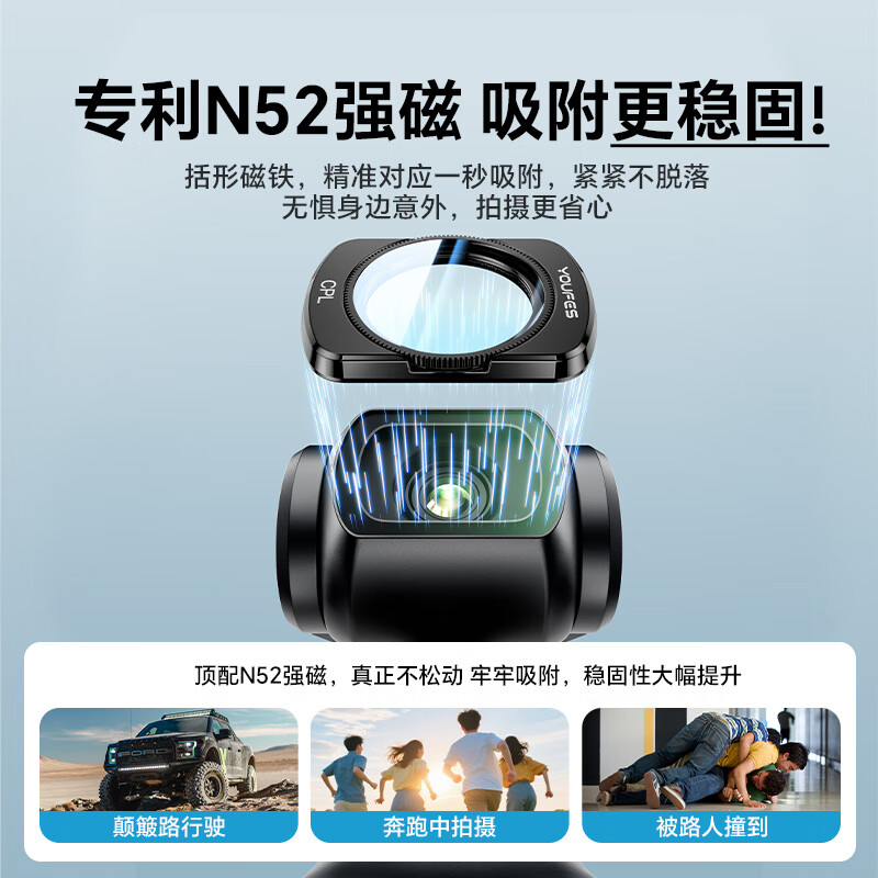 Yangfeisi ultra-clear ultra-thin DJI pocket3 filter set DJI accessories sports camera black soft light mirror uv protective mirror cpl polarizing mirror nd light reduction mirror magnetic filter