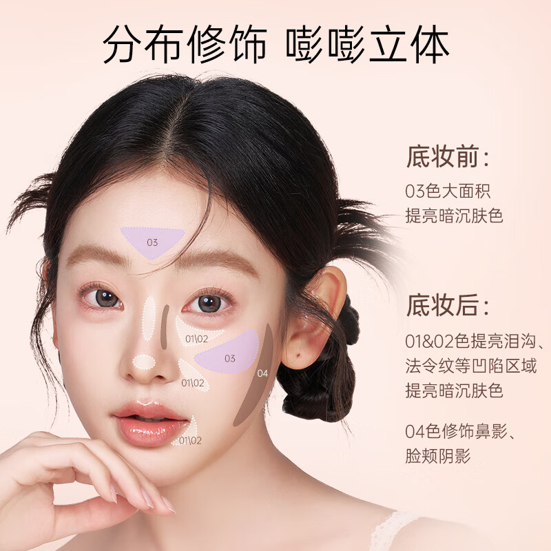 Gracebabi Qinrun Flawless Facial Repair Serum Repairs and Highlights Three-Dimensional Naturally Brightens Skin Tender Pink White